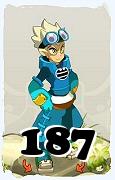 Um personagem do jogo Dofus, Steamer-Ar, de nivel 187