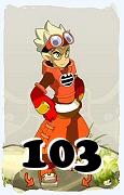 Um personagem do jogo Dofus, Steamer-Ar, de nivel 103