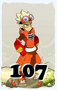 Um personagem do jogo Dofus, Steamer-Ar, de nivel 107