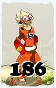 Um personagem do jogo Dofus, Steamer-Ar, de nivel 186