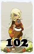 Un personaje del juego Dofus, Steamer-Aire, de nivel 102