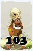 Um personagem do jogo Dofus, Steamer-Ar, de nivel 103