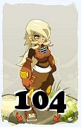 Un personaggio del gioco Dofus, Steamer-Aria, al livello 104