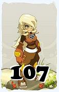 Un personaggio del gioco Dofus, Steamer-Aria, al livello 107