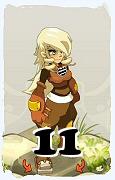 Un personaggio del gioco Dofus, Steamer-Aria, al livello 11