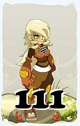 Um personagem do jogo Dofus, Sacrier-Ar, de nivel 111