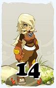 Un personaggio del gioco Dofus, Steamer-Aria, al livello 14