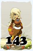 Um personagem do jogo Dofus, Enutrof-Ar, de nivel 143