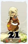 Un personaggio del gioco Dofus, Steamer-Aria, al livello 21