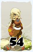 Un personaje del juego Dofus, Sadida-Aire, de nivel 54