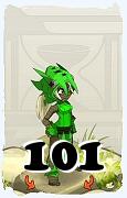 Um personagem do jogo Dofus, Steamer-Ar, de nivel 101