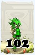 Un personnage du jeu Dofus, Iop-Air, au niveau 102