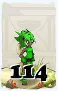 A Dofus character, Sadida-Air, by level 114