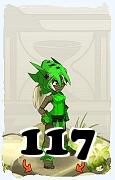 Um personagem do jogo Dofus, Iop-Ar, de nivel 117