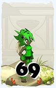 Um personagem do jogo Dofus, Sacrier-Ar, de nivel 69