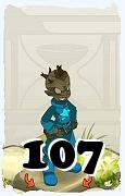 Um personagem do jogo Dofus, Iop-Ar, de nivel 107