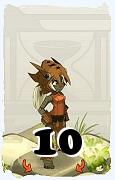 Um personagem do jogo Dofus, Ecaflip-Ar, de nivel 10