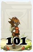 Um personagem do jogo Dofus, Sacrier-Ar, de nivel 101