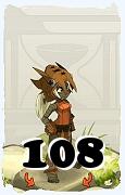 Un personnage du jeu Dofus, Xélor-Air, au niveau 108