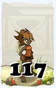 Um personagem do jogo Dofus, Osamodas-Ar, de nivel 117