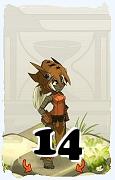 Um personagem do jogo Dofus, Xelor-Ar, de nivel 14