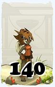 Un personaje del juego Dofus, Feca-Aire, de nivel 140