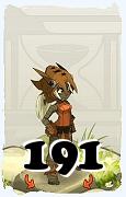 Un personaje del juego Dofus, Yopuka-Aire, de nivel 191