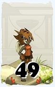 Um personagem do jogo Dofus, Ecaflip-Ar, de nivel 49