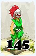 Un personaje del juego Dofus, Sadida-Aire, de nivel 145