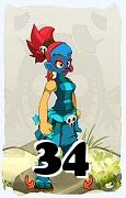 A Dofus character, Masqueraider-Air, by level 34