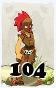 Um personagem do jogo Dofus, Steamer-Ar, de nivel 104